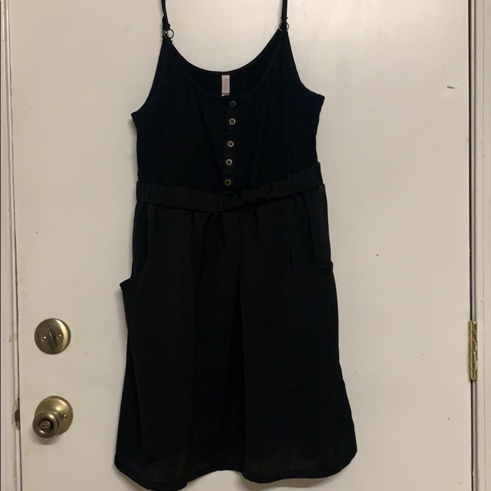 Black strapless dress